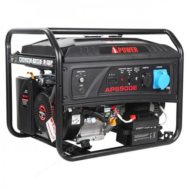 Бензиновый генератор A-iPower Lite AP6500E + блок автозапуска A-iPower 400 В, 25 А Бензиновый генератор A-iPower Lite AP6500E + блок автозапуска A-iPower 400 В, 25 А