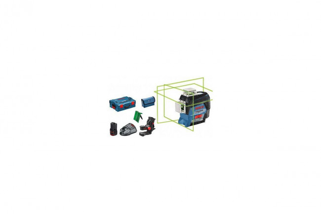 Лазерный уровень Bosch  GLL 3-80 CG + BM 1 + GBA 12V + L-Boxx (0.601.063.T00)