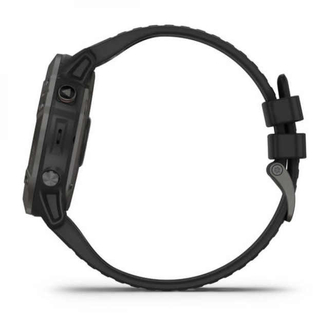 Часы Garmin Fenix 6X Pro Solar титановый серый DLC с черным ремешком