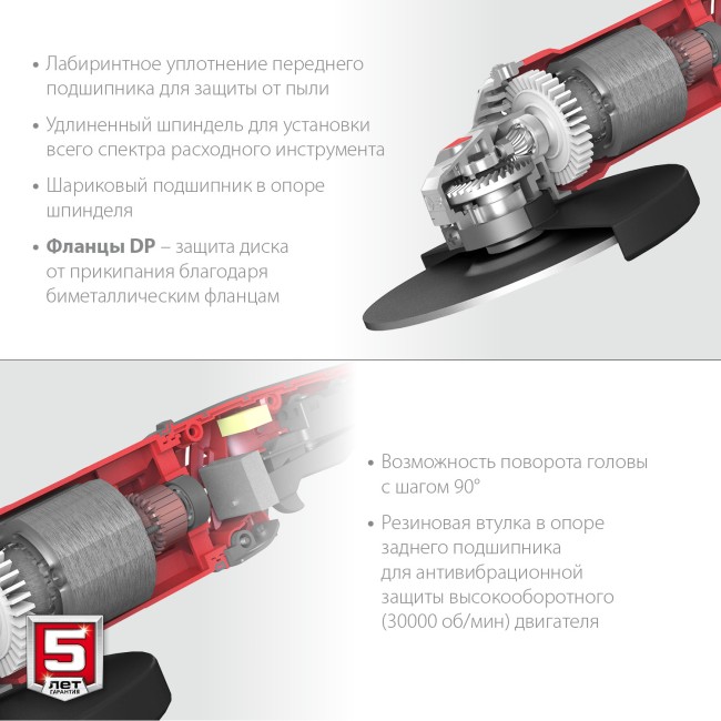 Углошлифовальная машина УШМ-180-2005 П ЗУБР