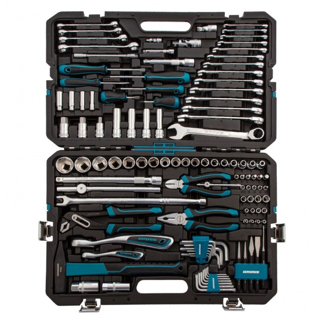Набор инструментов 1/4", 1/2", CrV 115 предметов Gross