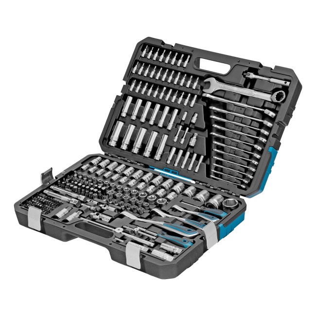 Набор инструментов 1/2", 3/8", 1/4" CrV 216 предметов Gross
