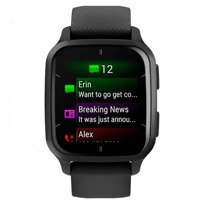Часы Garmin Venu Sq 2 Music Edition черный с серым алюминиевым безелем Часы Garmin Venu Sq 2 Music Edition черный с серым алюминиевым безелем