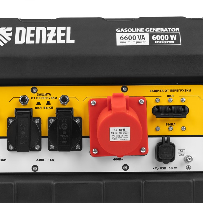Генератор бензиновый PS 80 E-3, 6.6 кВт Denzel