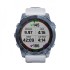Часы Garmin Fenix 7X Sapphire Solar титановый синий минерал DLC с белым ремешком