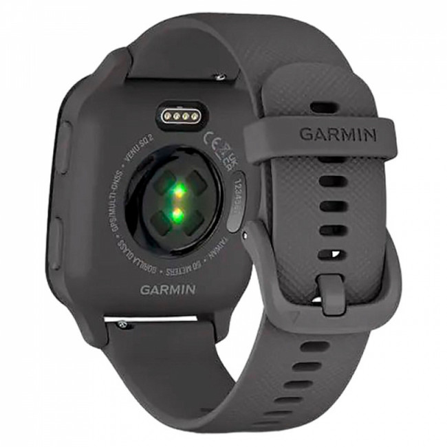 Часы Garmin Venu Sq 2 серый с серым алюминиевым безелем Часы Garmin Venu Sq 2 серый с серым алюминиевым безелем